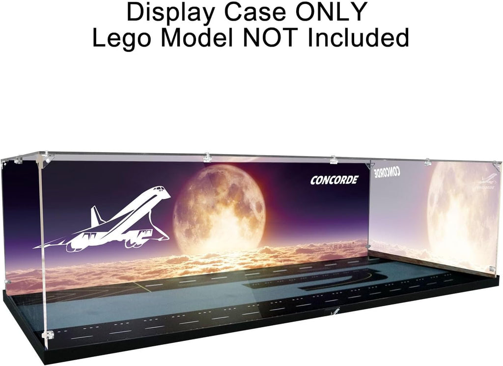 Acrylic Display Case for Lego 10318 Concorde Dustproof Clear Display Box(NOT Included The Model)
