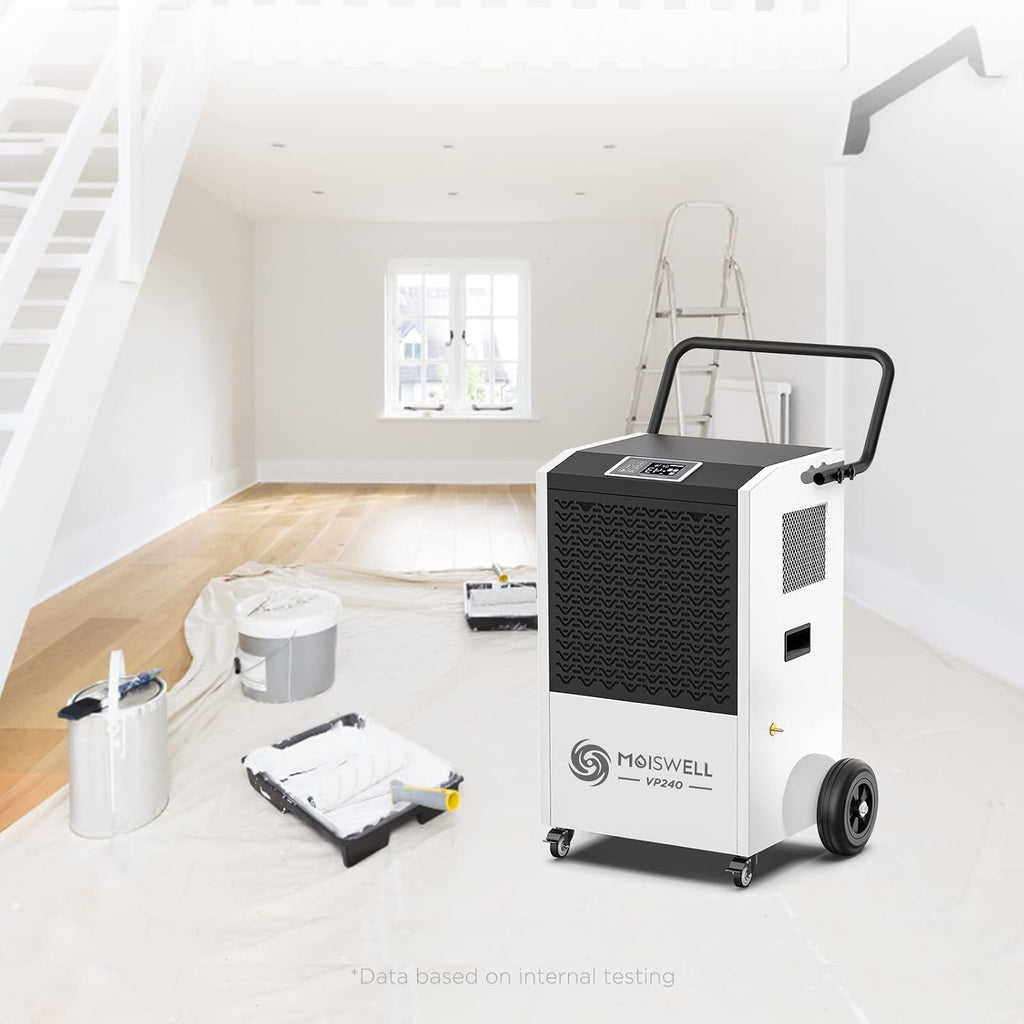 240 Pints Commercial Dehumidifier with Pump and Drain Hose for Basements and Large Spaces up to 8,500 Sq Ft, 5-Year Warranty