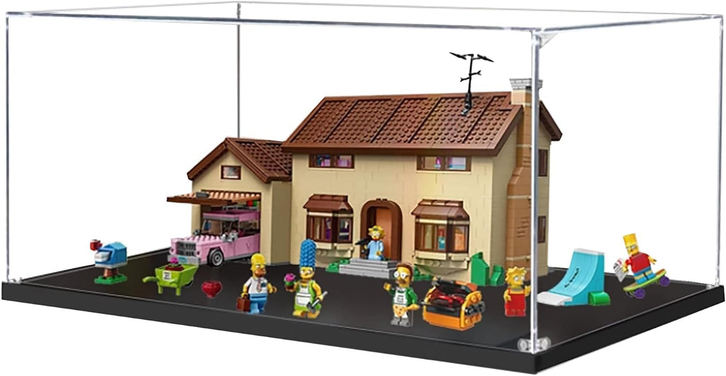 Acrylic Display Case for Lego 71006 The Simpsons' House Building Set– Dustproof Display Box & Showcase,, Display Box Compatible with Lego 71006 -Only Display case (3mm)