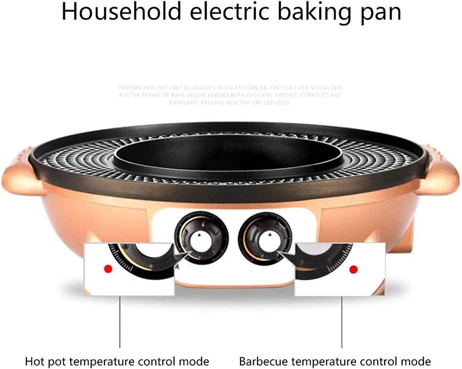 Barbecue Hot Pot Double Pot,Electric Barbecue Grill Indoor Hot Pot Chafing Dish,Large Capacity Multi-Functional Non-Stick Pan Electric Oven