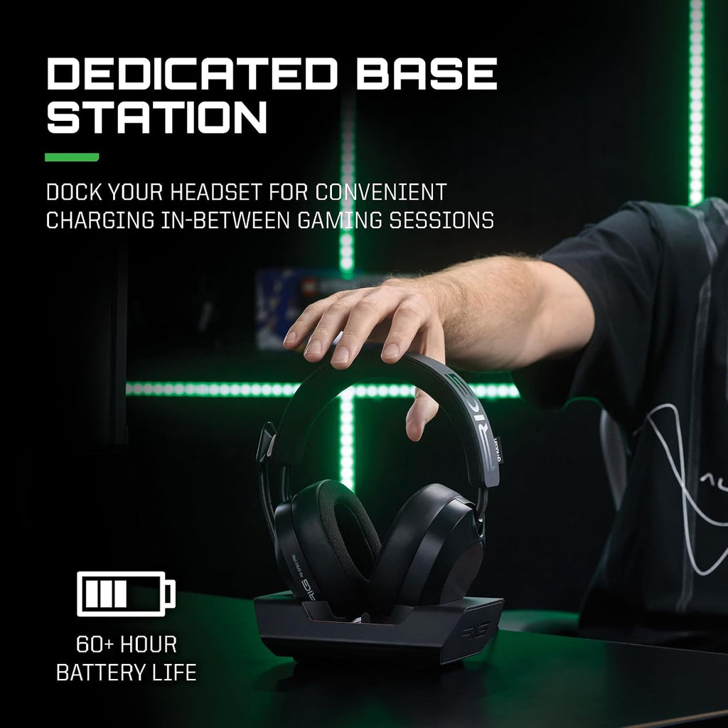 RIG R8 Spectre PRO HX Wireless Gaming Headset for Xbox Series X|S, Xbox One, PC, Mobile; Graphene Drivers, 3D Audio, Noise-Canceling Mic, Dual 2.4GHz / Bluetooth, 60-Hr Battery, RGB Charging Base
