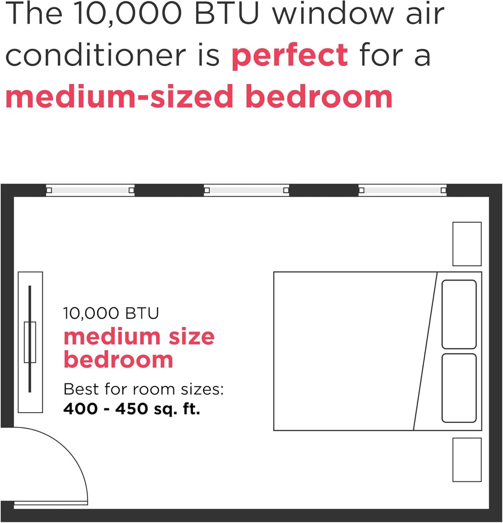 Frigidaire Gallery 10,000 BTU Smart Inverter Window Air Conditioner with Wi-Fi, Energy Star Most Efficient Certification & Indoor Air Quality Monitoring, Cools Up to 450 Sq. Ft., Ultra Quiet, White