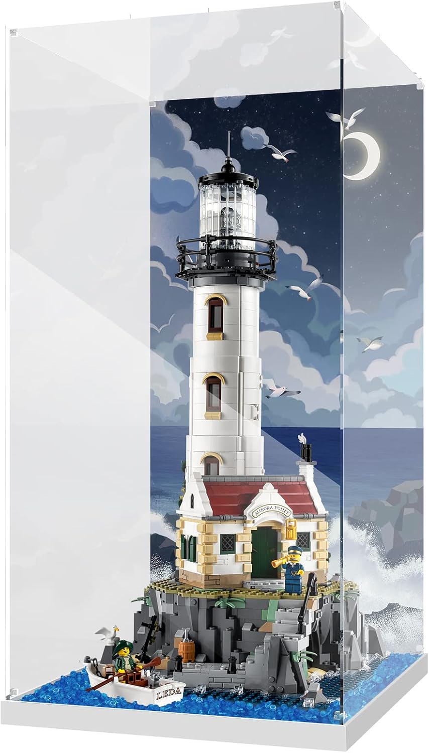 Acrylic Display Case for Lego 21335 Motorized Lighthouse; ONLY Display Case, The Model NOT Included