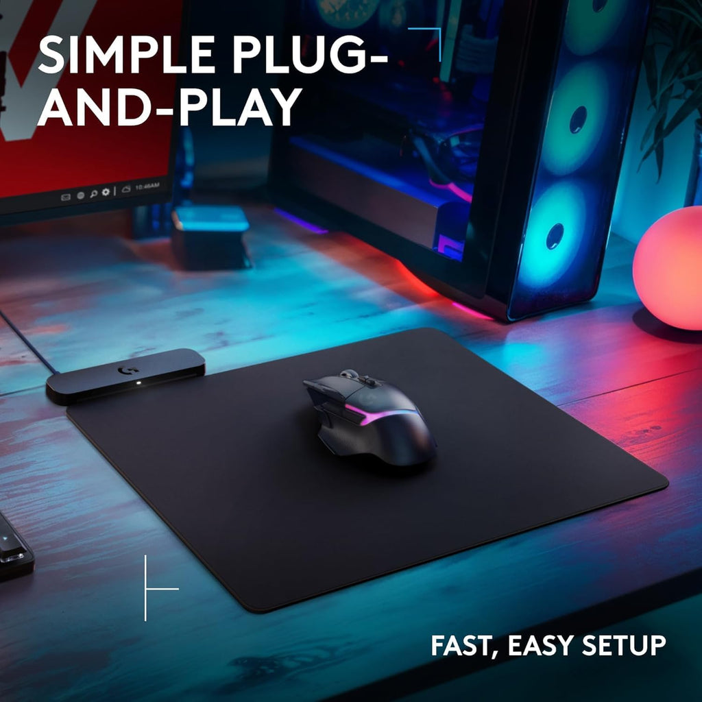 Logitech G309 Lightspeed Wireless Gaming Mouse + Powerplay 2 Wireless Charging Mouse Pad Bundle - White