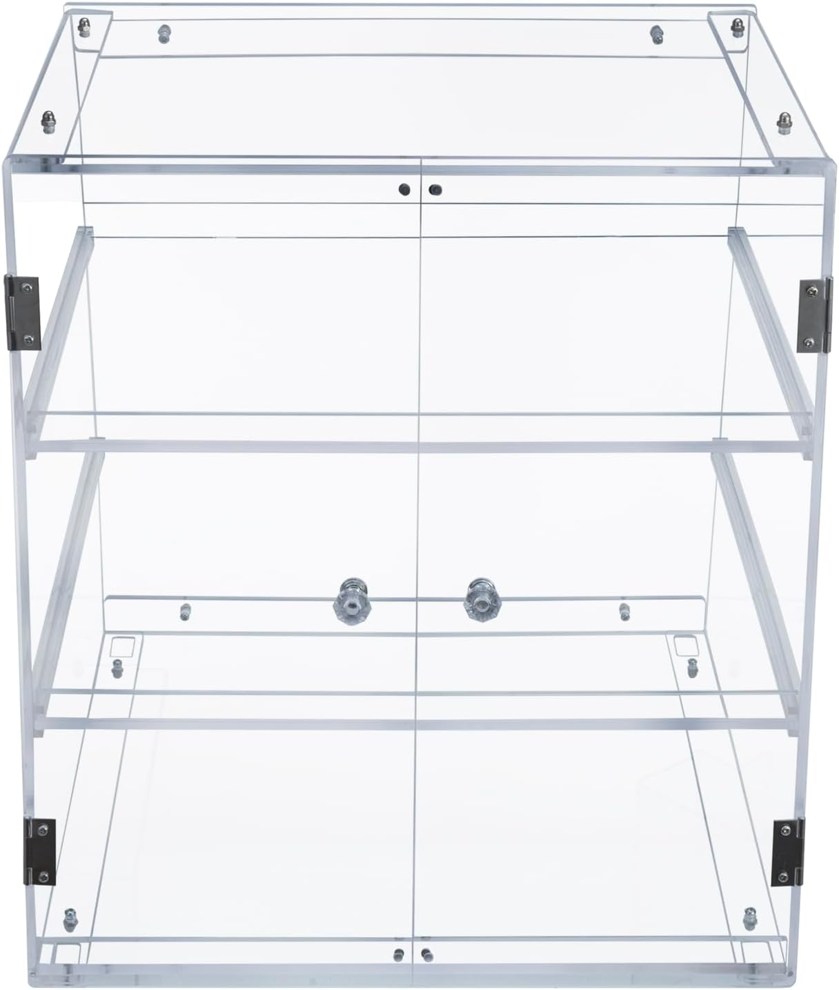MyGift Pastry Display Case,Cookie Display, Professional-Grade Retail Bakery Display Case,3 Tier Premium Clear Acrylic Bread Box,with Removable Trays and Magnetic Rear Doors for Home or Commercial Use