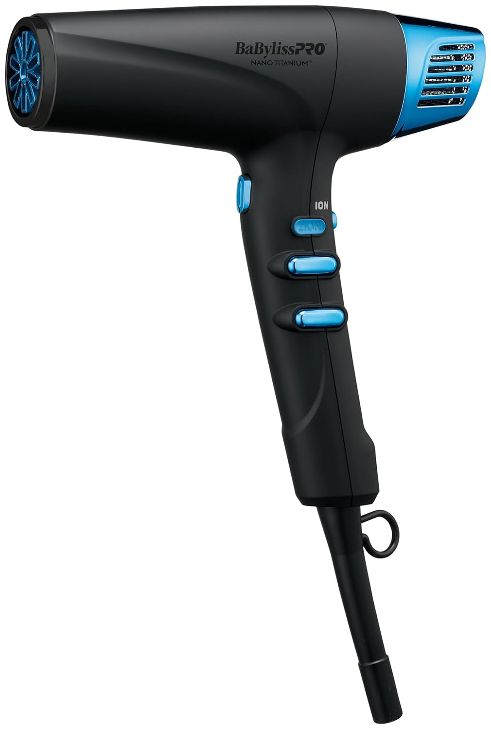 BabylissPRO Nano Titanium Hair Dryer, Professional 1875-Watt Blow Dryer, Lightweight, Ionic Technology Dries Hair Faster with Less Frizz