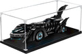 Acrylic Display Case for Lego 76304 Batmobile Model, 3mm Dustproof Display Box, Display Case Compatible with Lego 76304 (Model Not Included) (Transparent 3MM Black Base)