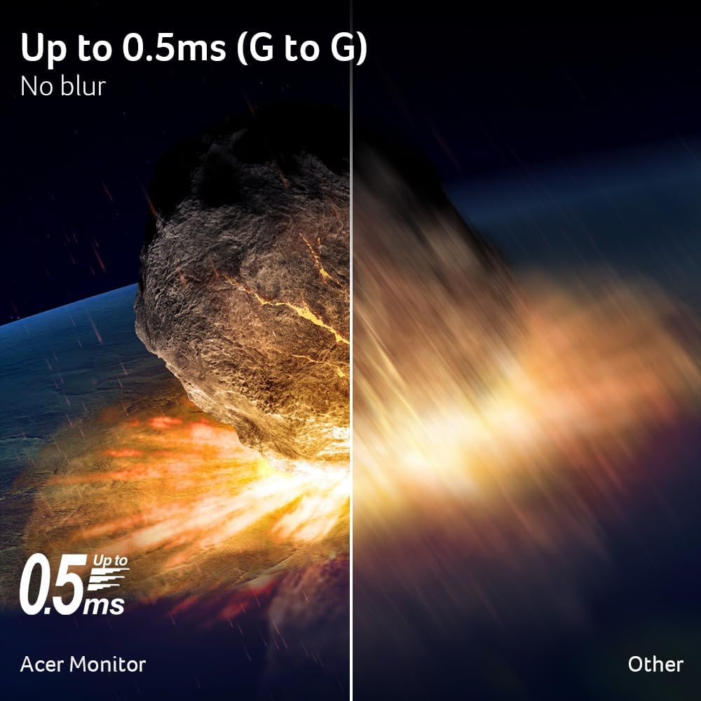 acer Predator XB273K 27' 4k Gaming Monitor | AMD FreeSync Premium | ZeroFrame Design | 160Hz Refresh | Up to 0.5ms Response | Height, Tilt, Swivel, Pivot Adjust | HDR 400 | 1 x DP 1.4 & 2 x HDMI 2.1