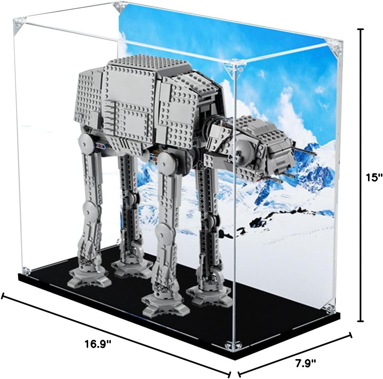 Acrylic Display Case for Lego Star Wars at-at Walker 75288, Dustproof Display Box Compatible with Lego, Model Showcase Gift