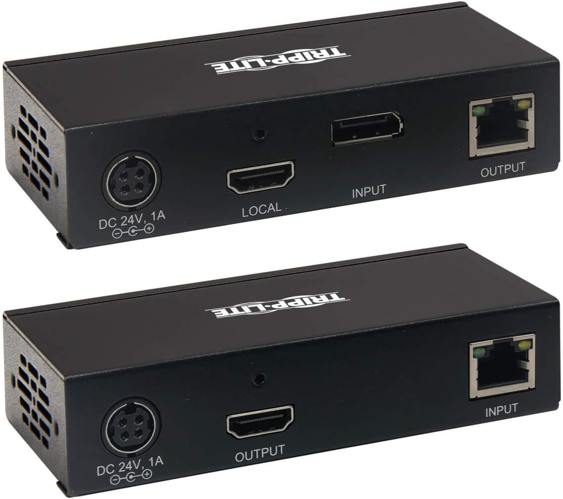 Tripp Lite DisplayPort to HDMI Over Cat6 Extender Kit w KVM Support 4K@60Hz (B127A-1A1-BDBH)