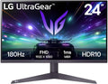 LG 24GS50F-B 24-inch FHD (1920 x 1080) Ultragear Gaming Monitor with 180Hz, 1ms MBR, HDR10, AMD FreeSync, HDMI, DisplayPort, 3-Side Virtually Borderless Design, Black