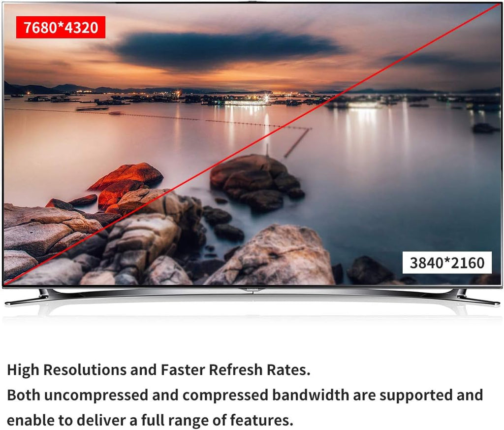 BIFALE DP Fiber Cable 100ft, Displayport Fiber Optic High Speed 32.4 Gbps 8K@60Hz 4K@165Hz 2K@144Hz, DP1.4, Slim and Flexible Gold Plated Connector
