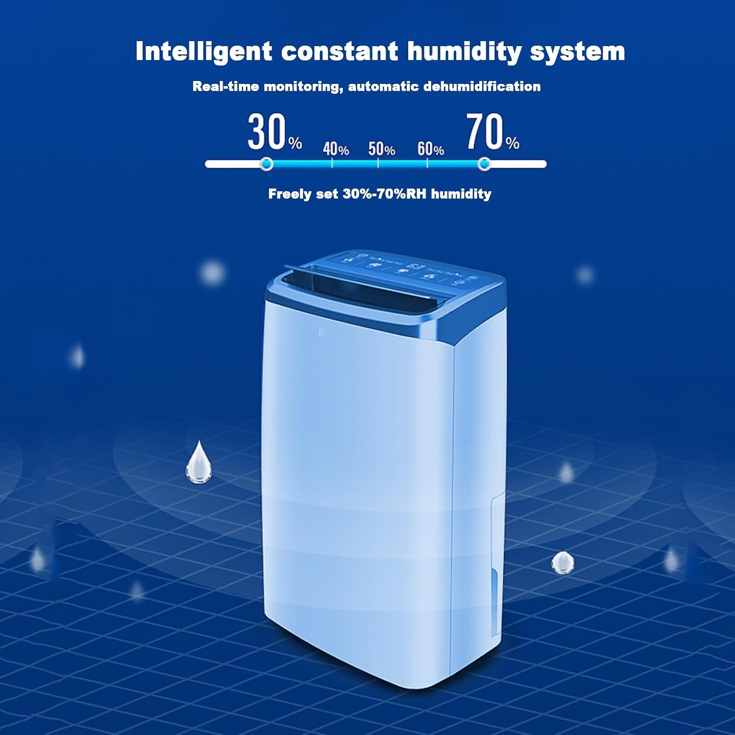 Air Purifying & Dehumidifier Combo, Home Dehumidifier, Dehumidifier with Drain Air Purifiers for Bedroom Home Pets - 16L/D,