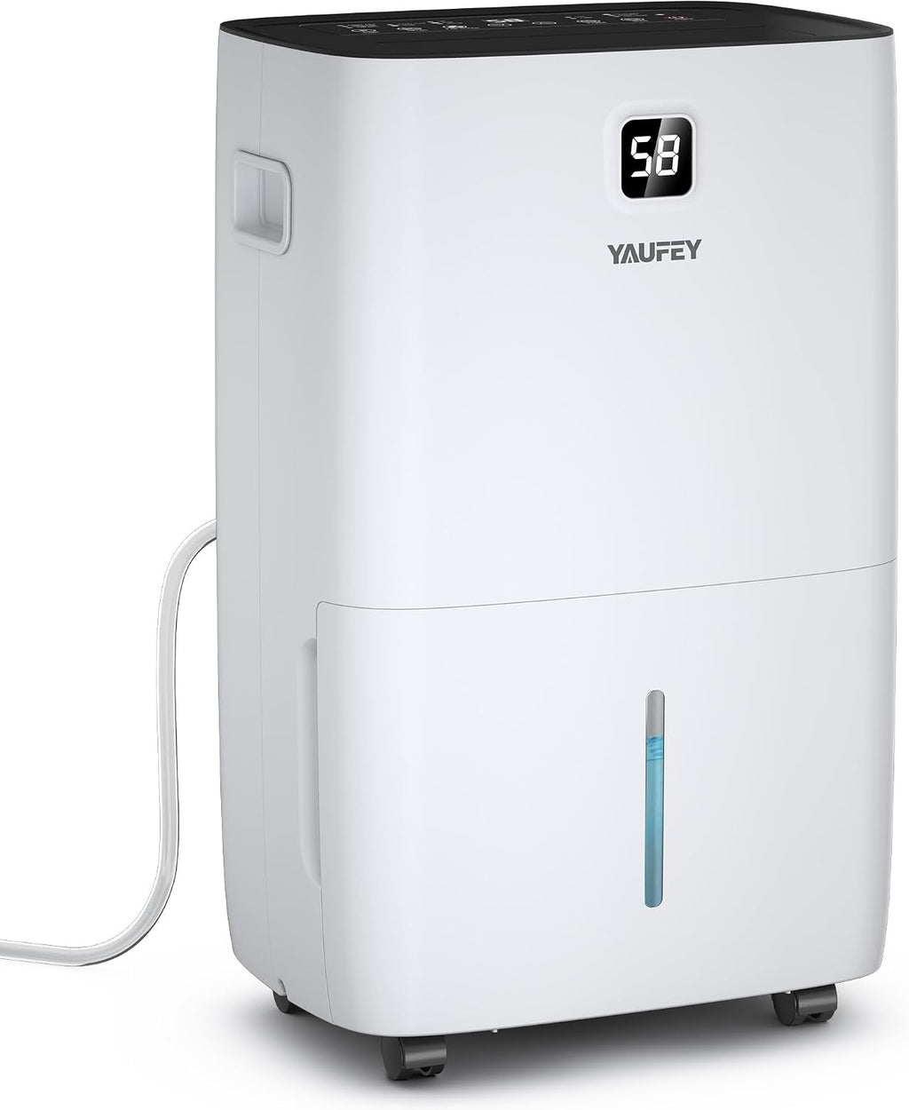 Yaufey 150 Pints Dehumidifier with Pump for Home, Basement and Large Room up to 7000 Sq. Ft., With Drain Hose, Timer, Intelligent Humidity Control and Large Water Tank
