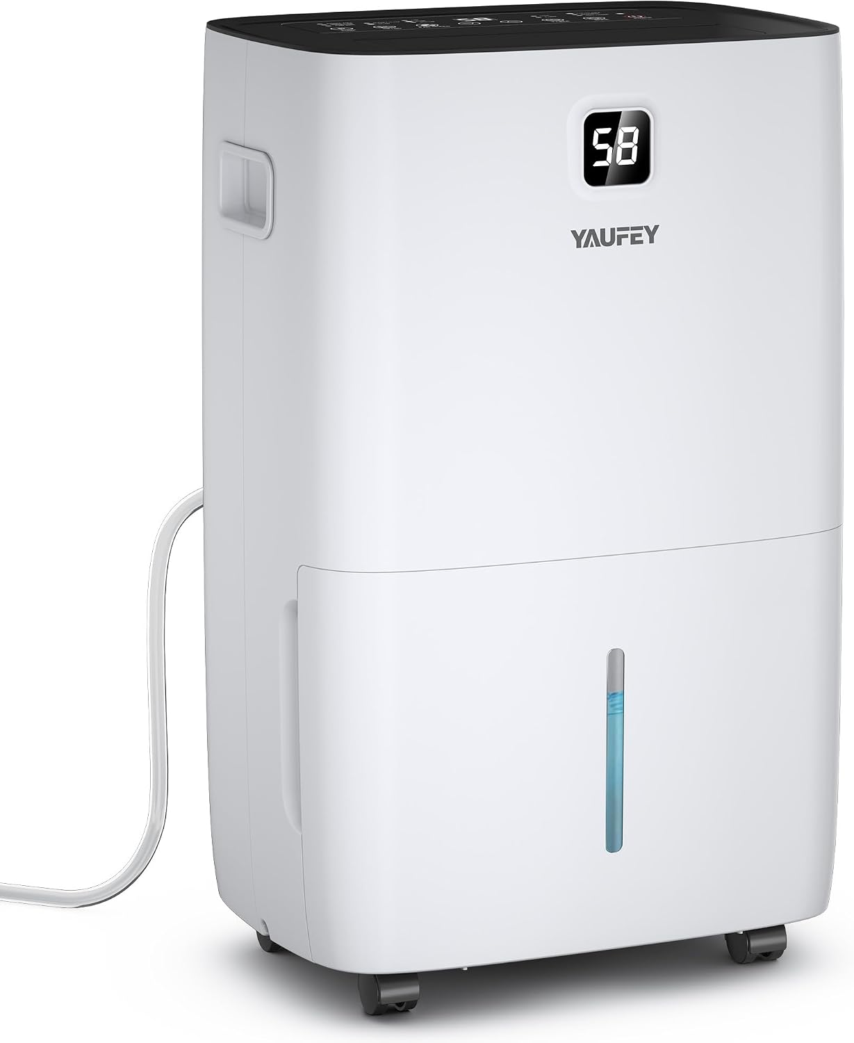 Yaufey 150 Pints Dehumidifier with Pump for Home, Basement and Large Room up to 7000 Sq. Ft., With Drain Hose, Timer, Intelligent Humidity Control and Large Water Tank