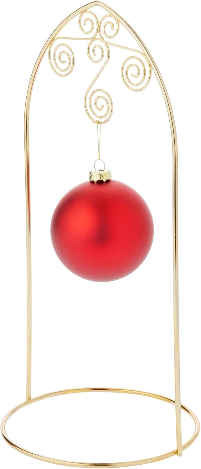 Bard's Arched Gold-toned Ornament stand, Medium Scroll, 13' H x 6' W x 6' D, Pack of 12