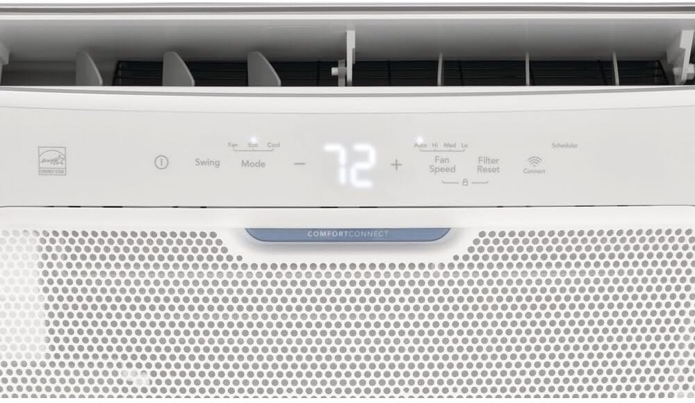 Frigidaire Gallery 10,000 BTU Smart Inverter Window Air Conditioner & Dehumidifier with Remote, 115V, Cools up to 450 Sq. Ft. for Apartment, Bedroom, Medium Rooms