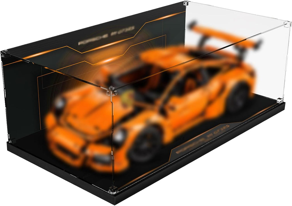 Acrylic Display Case for Lego 42056 Porsche 911 GT3 RS Car Model Building Kit, Dustproof Clear Display Box(The Model NOT Included)