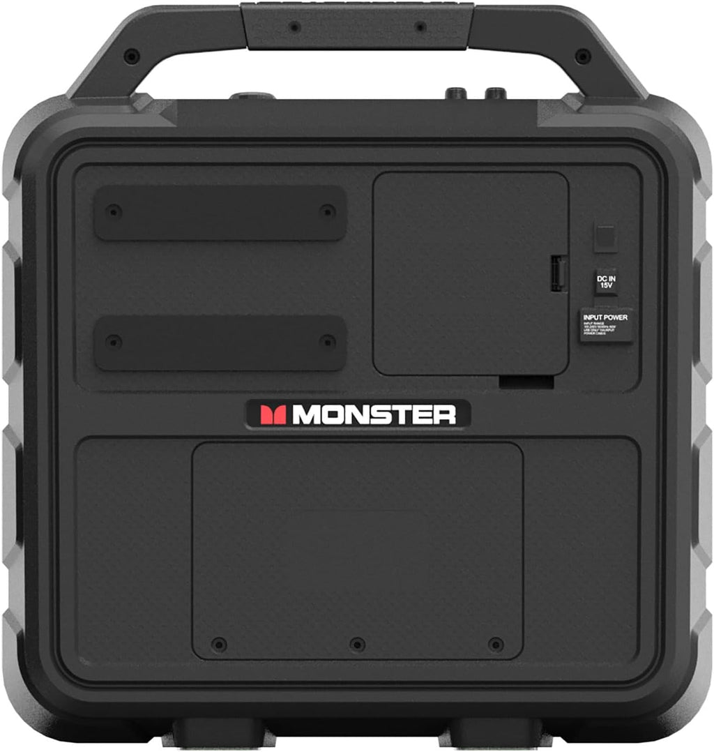 Monster Vision 2 | Portable Entertainment System with 15.6' 1080p Display & 60W Speakers | up to 25 Hours of Playtime | Dual HDMI Ports | Includes USB-C to HDMI Cable | ATSC Tuner for Portable TV use