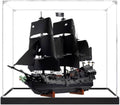 Dustproof Clear Acrylic Display Case,Designed for Lego 10365 Caribbean Pirate Ship Model Dustproof Box, Storage Box(Model Kit Not Included) (Black Mirror 2mm)