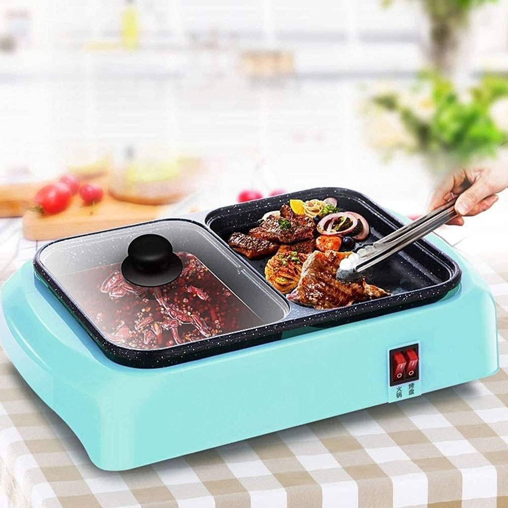 Barbecue Grill Multifunctional Hot Pot, Household Electric Baking Pan Dual-use Barbecue Machine Multifunctional One-Pot Dual-use Independent Switch
