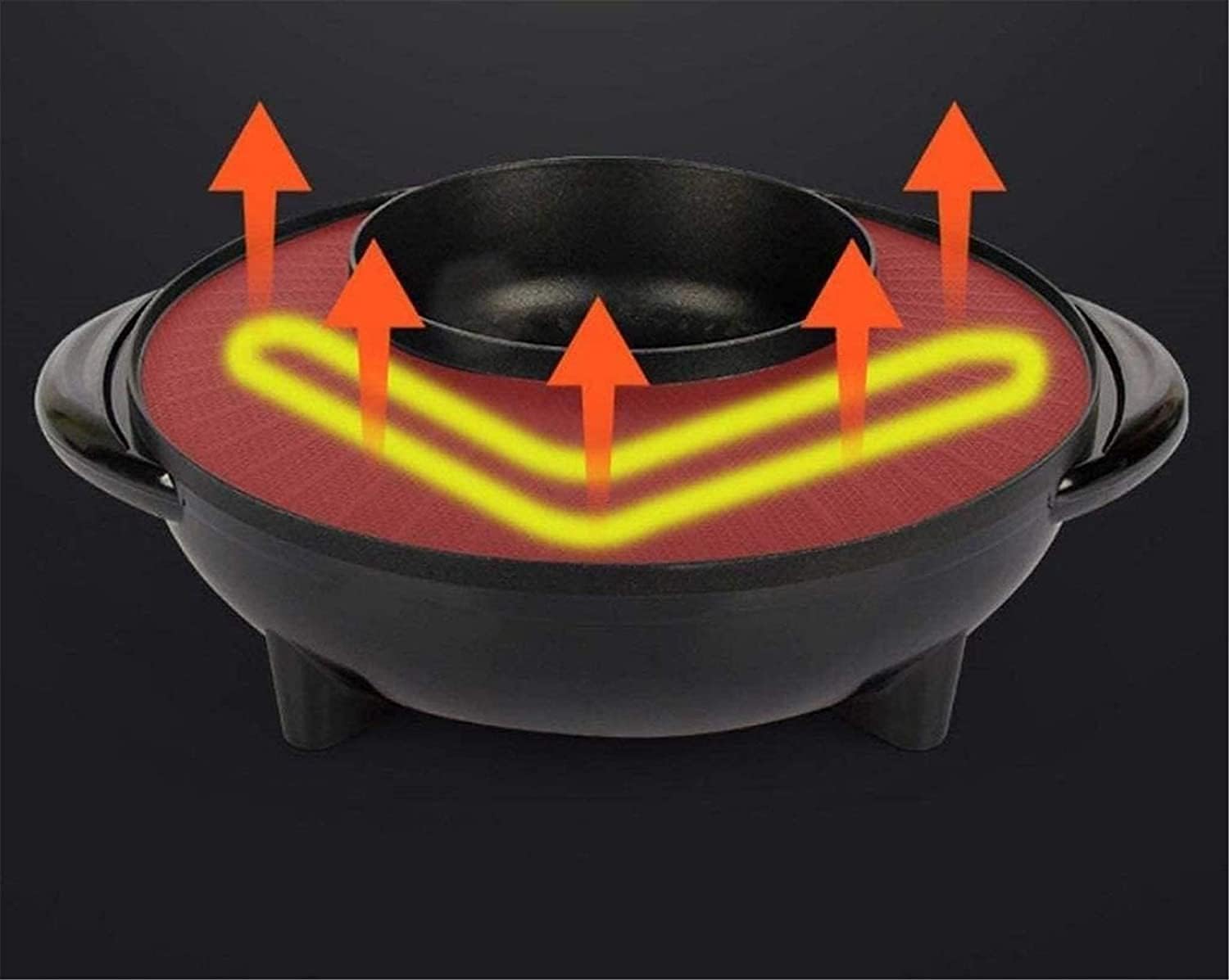 Electric BBQ Grill Indoor Electric Griddle Grill Teppanyaki BBQ Hot Plate Camping, Non Stick, Adjustable Temperature 1350W,Portable Nonstick Griddle