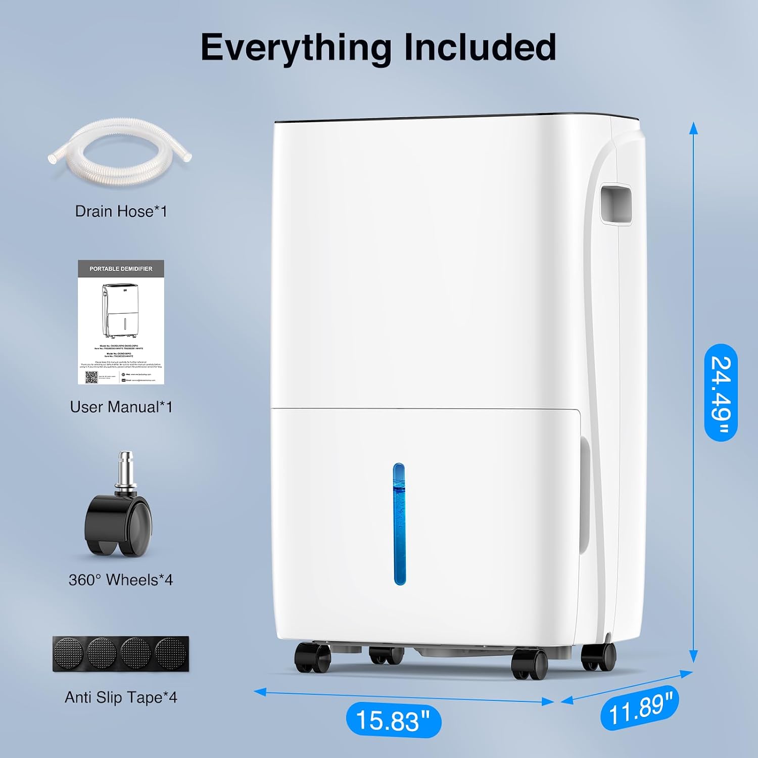 ZAFRO 7000 Sq.Ft Dehumidifiers for Home and Basement with Drain Hose, Energy Saving Max 150 Pints Dehumidifier with Auto or Manual Drainage, Auto Defrost, Three Modes, 24Hrs Timer