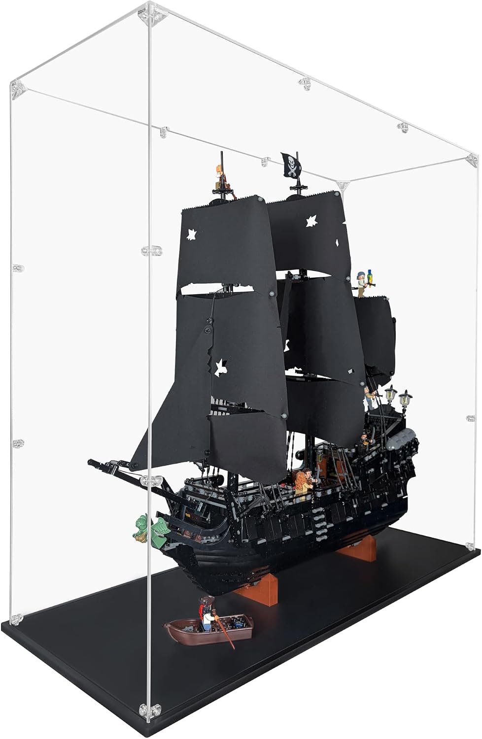 Acrylic Display Case Compatible for LEGO Captain Jack Sparrow's Pirate Ship #10365, Dustproof Display Case (Case Only) (Lego Sets are NOT Included)
