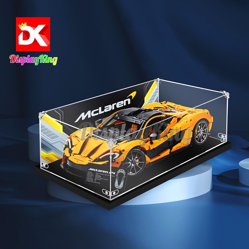 Acrylic Display case with Screw for Lego® McLaren P1 42172(Lego Set is not Included) (with Background)