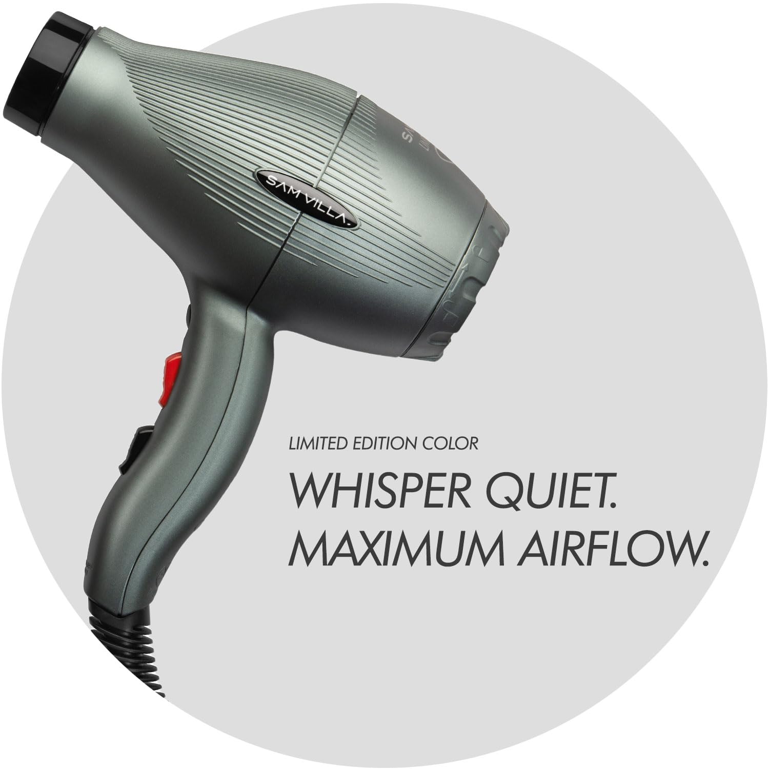 Sam Villa Lightweight & Quiet Ionic Professional Hair Dryer With Variable Speed & Temperature