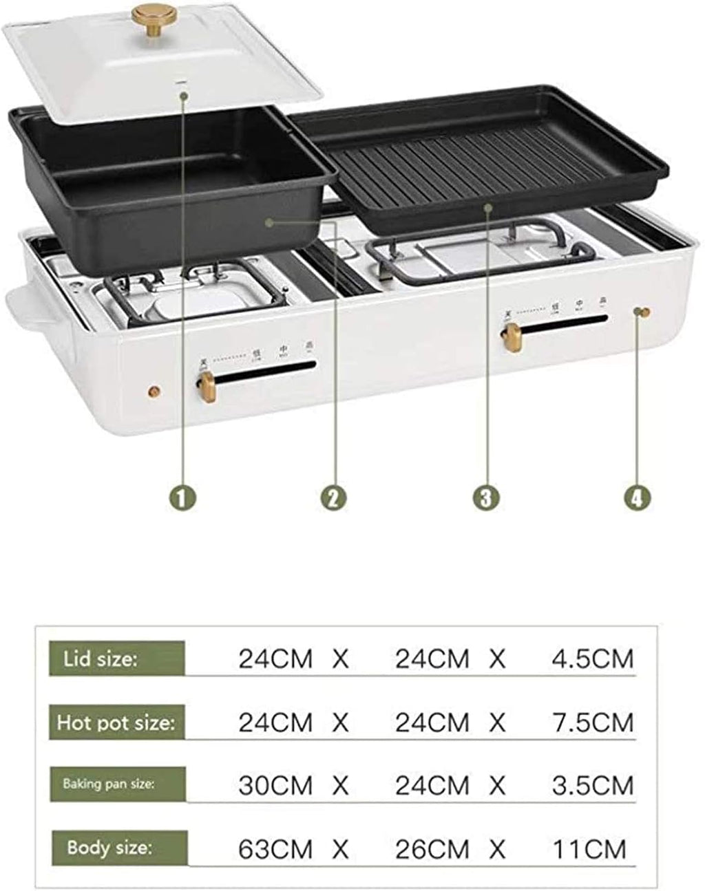 Hot Pot Barbecue One Electric Grill Pan Barbecue Household Multifunctional Smokeless Non-Stick Barbecue Stove Indoor Hot Pot