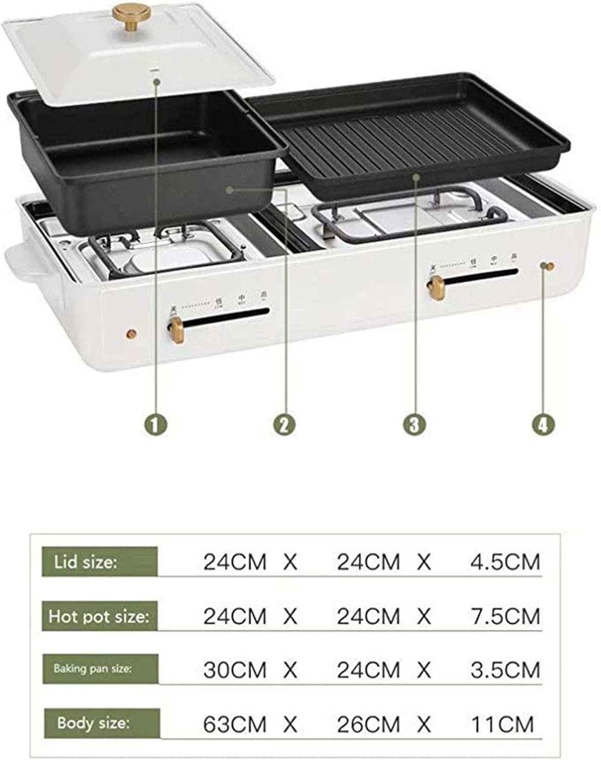 Hot Pot Barbecue One Electric Grill Pan Barbecue Household Multifunctional Smokeless Non-Stick Barbecue Stove Indoor Hot Pot