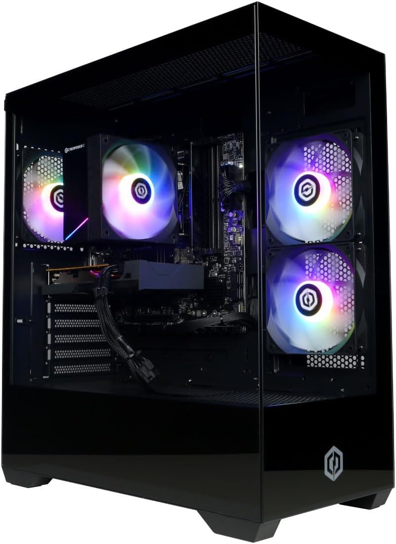 CyberPowerPC Gamer Master Gaming PC, AMD Ryzen 5 5500 3.6GHz, Radeon RX 6500 XT 4GB, 8GB DDR4, 500GB PCIe 4.0 SSD, WiFi Ready & Windows 11 Home (GMA3100A3)