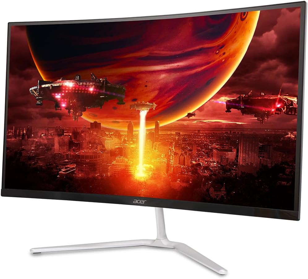 acer Nitro 27' WQHD 2560 x 1440 1500R Curved PC Gaming Monitor | AMD FreeSync Premium | 180Hz Refresh | 1ms VRB | VESA Mountable | HDR10 | 1 x Display Port 1.2 & 2 x HDMI 2.0 | EDA270U Pbmiipx