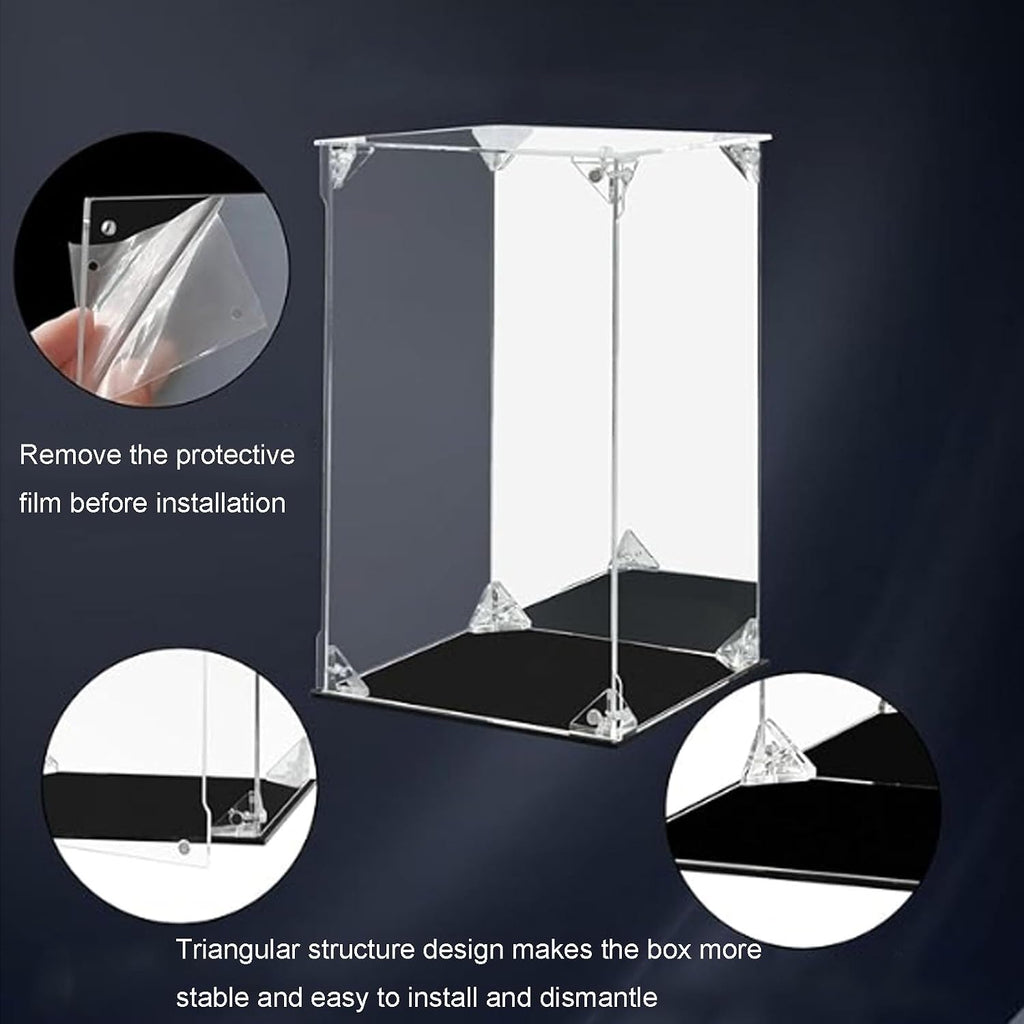 Acrylic Transparent Display Box, Compatible with Lego 75382 TIE Interceptor Model Display Box, Storage Box, dust Box That Requires self-Assembly(Box Only)
