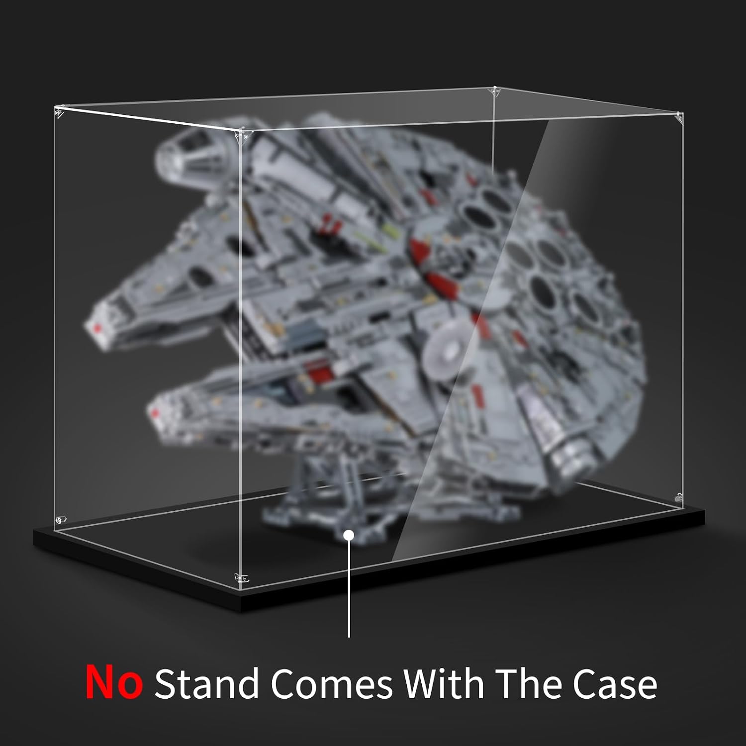Display Case for Lego 75192 Millennium Falcon, 34.64x15.35x22.83 (88x39x58cm), Protect Your Collectibles from Dust with a Clear Showcase