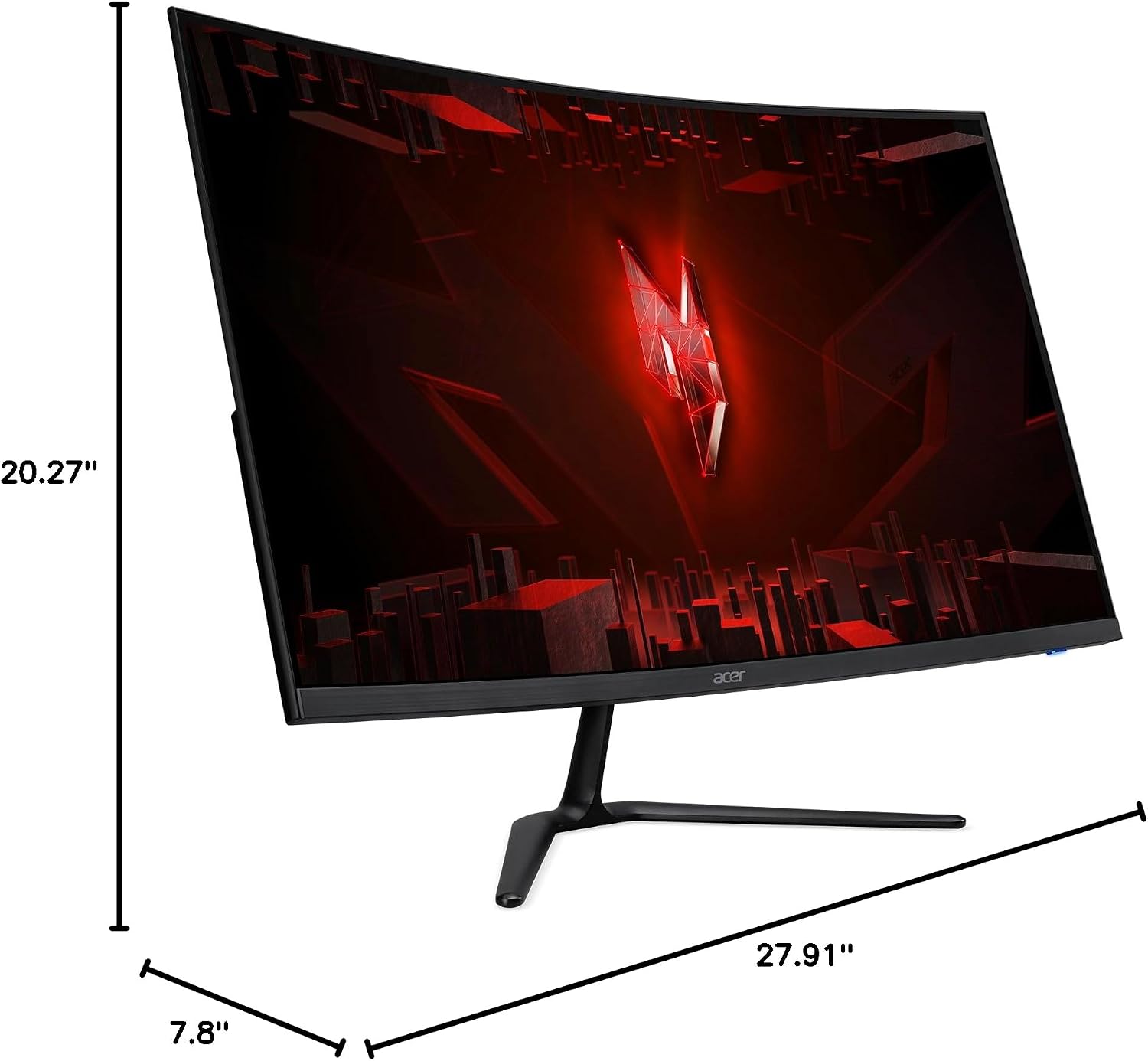acer Nitro 31.5 Inch FHD 1920 x 1080 1500R Curved PC Gaming Monitor | AMD FreeSync Premium | 240Hz Refresh | 1ms VRB | VESA Mountable | HDR10 | One Display Port 1.4 & Two HDMI 2.0 | ED320Q X2bmiipx