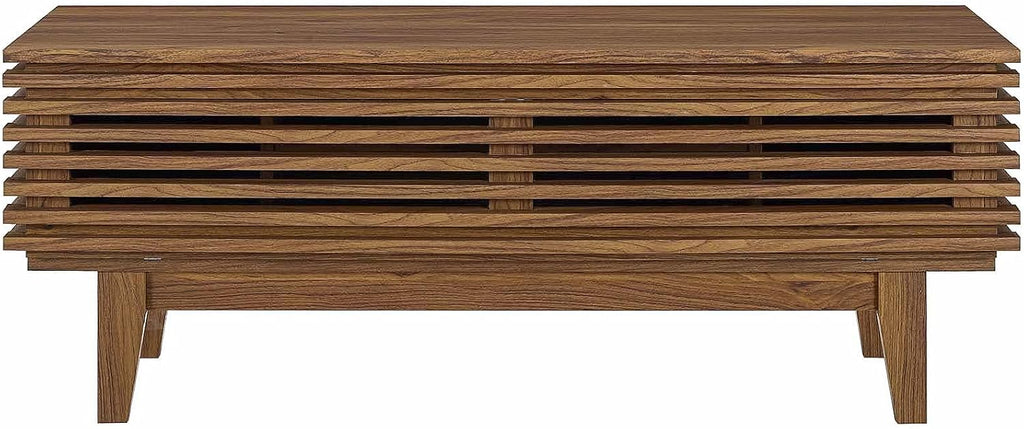 Modway Render 46' Mid-Century Modern Low Profile TV Stand in Walnut, 46 Inch