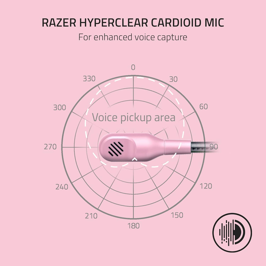 Razer BlackShark V2 X Gaming Headset: 7.1 Surround Sound - 50mm Drivers - Memory Foam Cushions - for PC,PS4,PS5,Switch - 3.5mm Audio Jack - Quartz Pink,(Pack of 8)