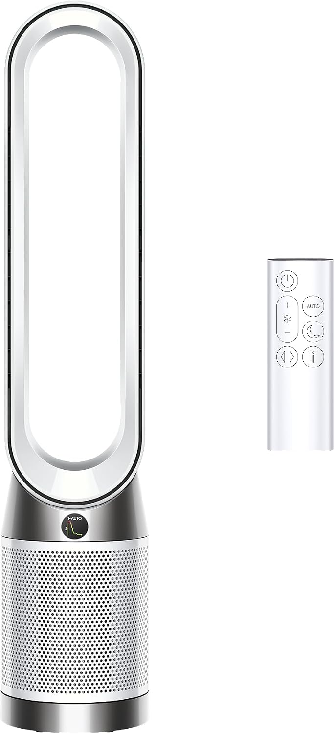 Dyson Purifier Cool PC1, HEPA Air Purifier Tower Fan, App and remote controlled, 350° oscillation, 10 levels, bladeless (White)