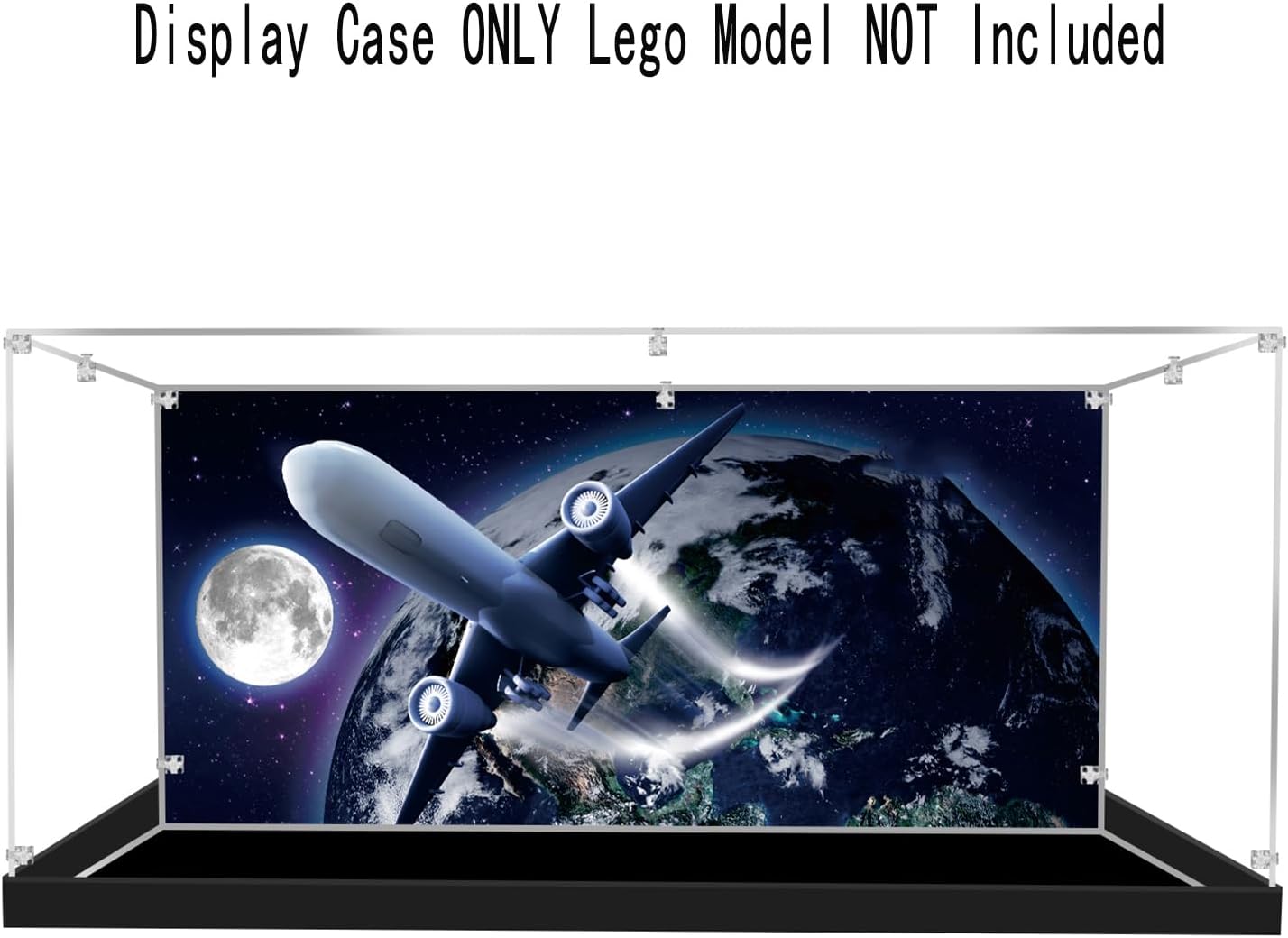 Acrylic Display Case Compatible with Lego 10360 Dustproof Clear Display Box with Background(NOT Included The Model)