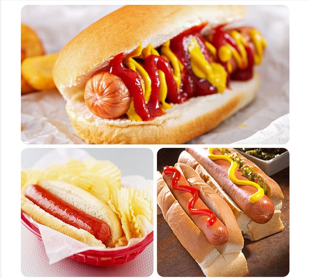 TECHTONGDA Hot Dog Steamer, Sausage Grill, Electric Bun Warmer Cooker, Hot Dog Warmer, Countertop Food Warmer 110V with Adjustable Temperature and 4 Heating Rods for Hot Dogs, Egg Rolls, Sausages