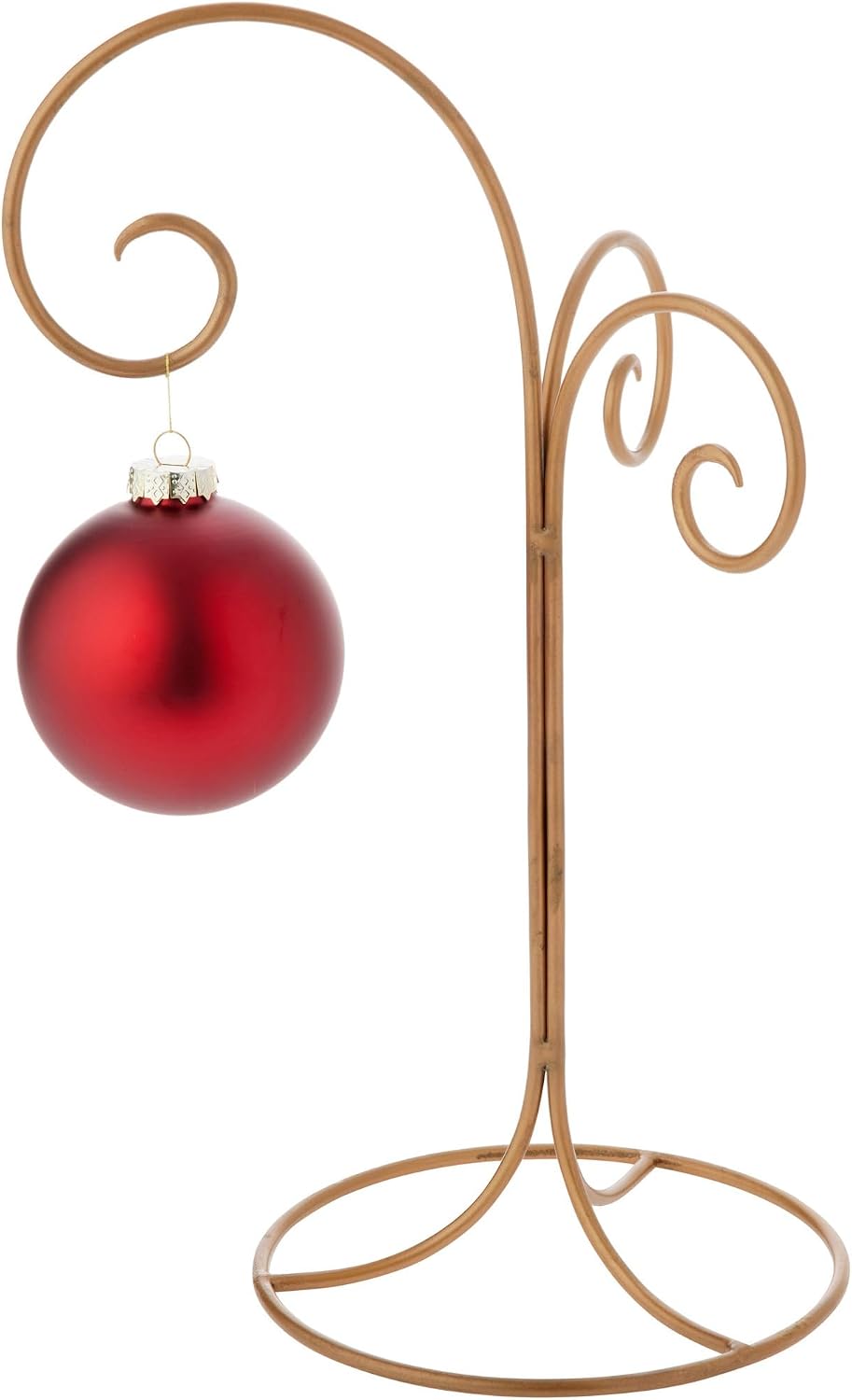 Bard's Wrought Iron 3 Arm Gold-Toned Ornament Stand, 17' H x 7.5' W x 7.5' D, Pack of 4