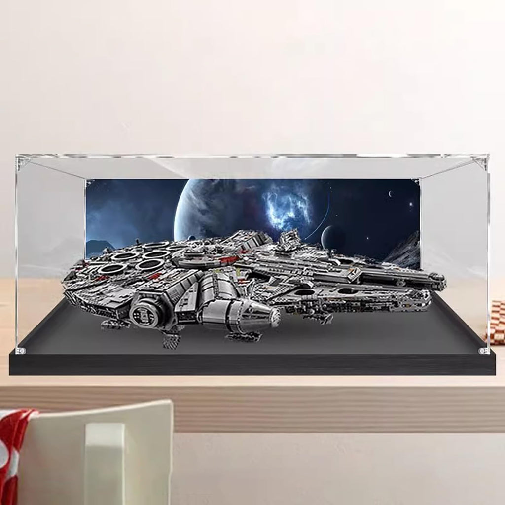 Acrylic Display Case for Lego 75192 Ultimate Millennium Box Storage Box Storage Dustproof Showcase for Collection Bricks Blocks Models Minifigures Building(Case Only),Horizontal,Background
