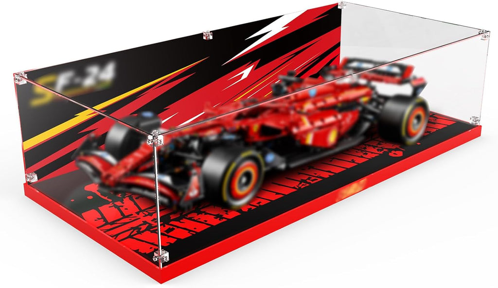 Acrylic Display Case for Lego 42207 Ferrari SF-24 F1; ONLY Display Case, The Model NOT Included
