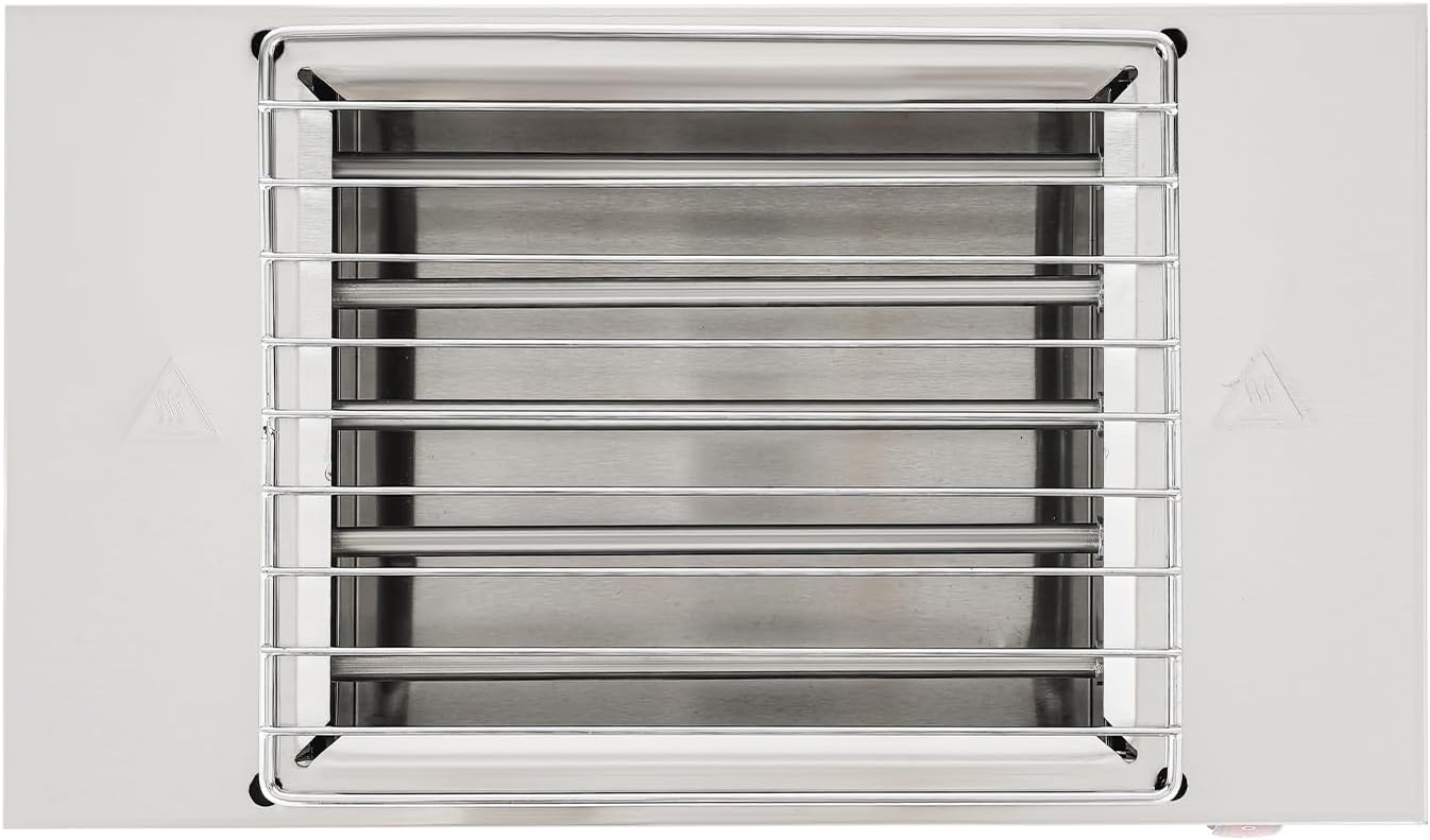 110V 1.5KW Electric Indoor Searing Grill, Stainless Steel Indoor Barbecue Electric Grill Indoor Smokeless Grill Commercial and Family Use Griddle Korean BBQ Grill