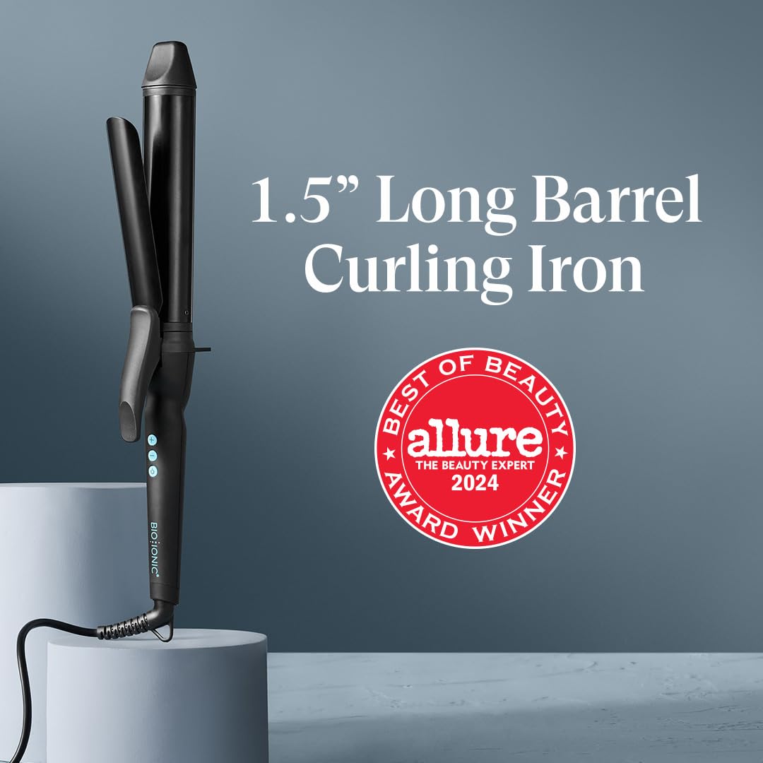 Bio Ionic Long Barrel Curling Iron with Moisture Heat Technology & NanoIonic MX Versatile Curling Wand - Multiple Barrel Sizes for Tight, Classic, Loose & Soft Curls