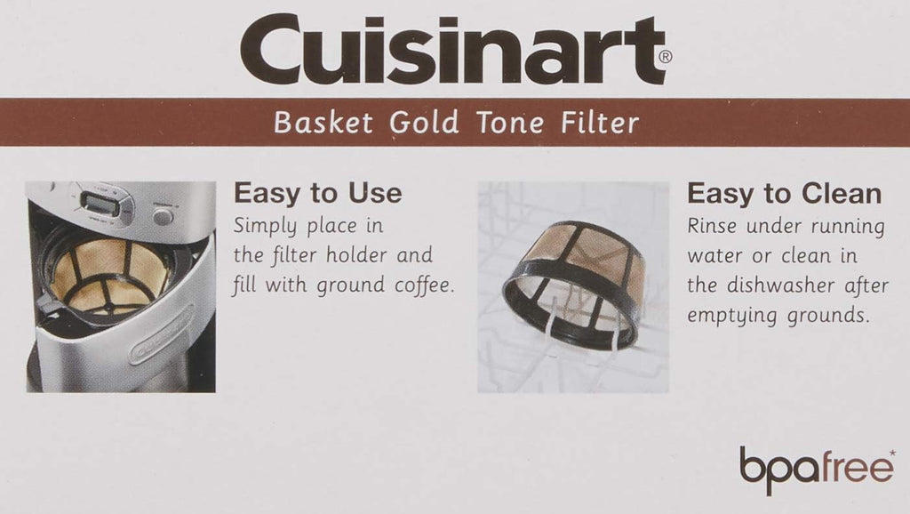Cuisinart Coffee Maker, 14-Cup Glass Carafe, Fully Automatic for Brew Strength Control & 1-4 Cup Setting, Stainless Steel, DCC-3200P1 & GTF-B Gold Tone Coffee Filter, Basket, Burr Mill