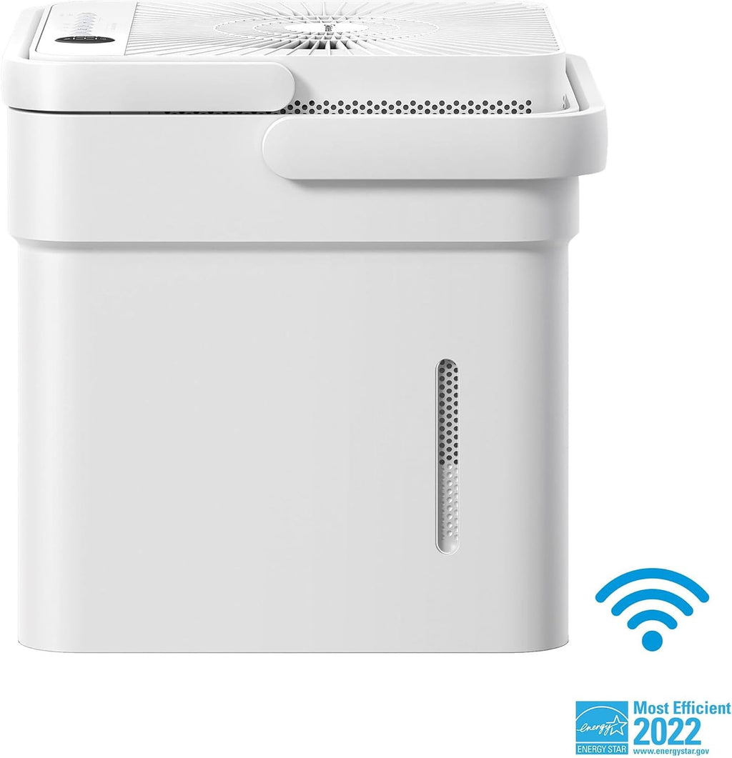 Midea Cube 50 Pint Dehumidifier for Basement and Rooms at Home for up to 4,500 Sq. Ft., Built-in Pump, Drain Hose Included, Smart Control, Works with Alexa (White), ENERGY STAR Most Efficient 2022