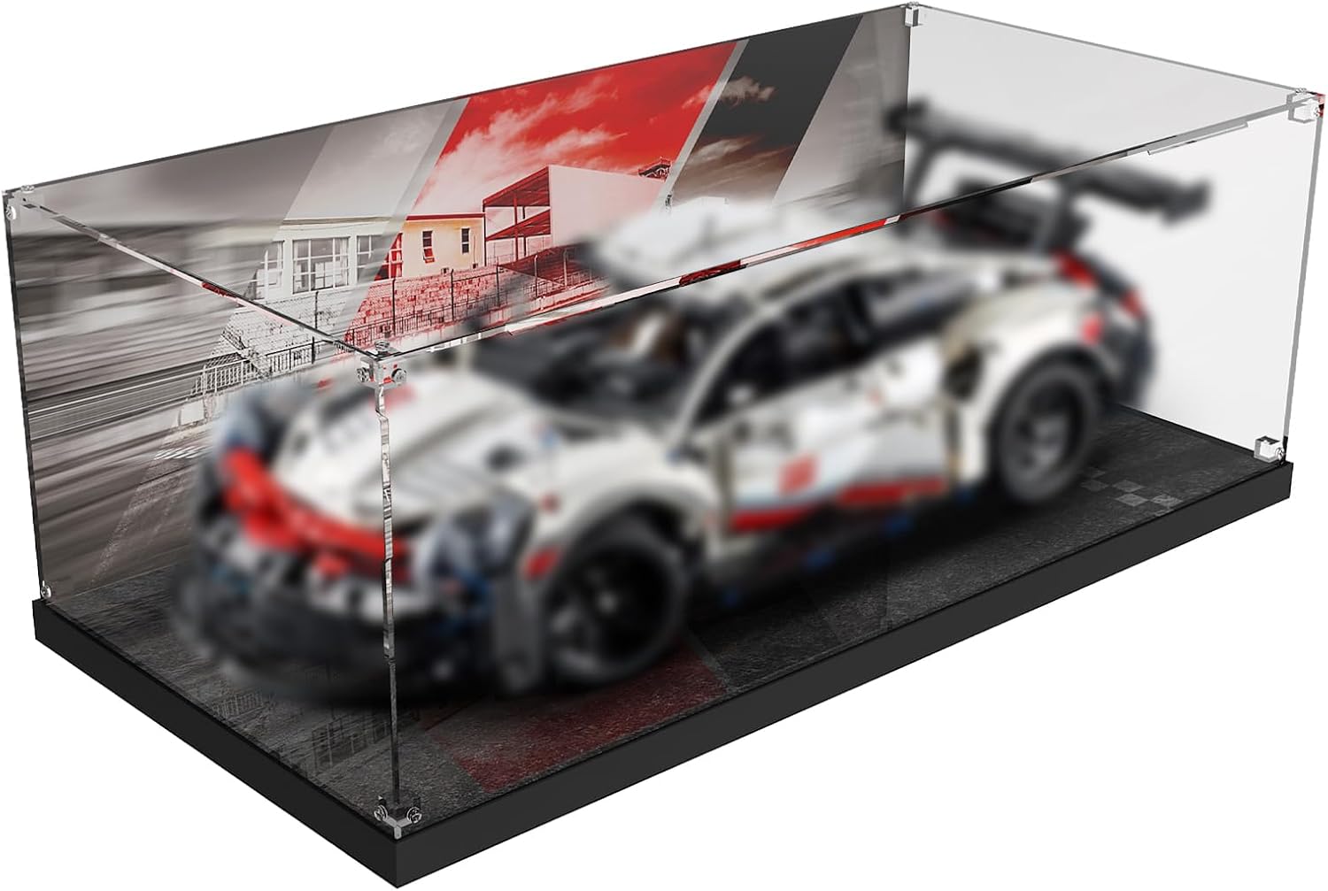 Acrylic Display Case for Lego 42096 Porsche 911 RSR Race Car Model, Dustproof Clear Display Box (The Model NOT Included)